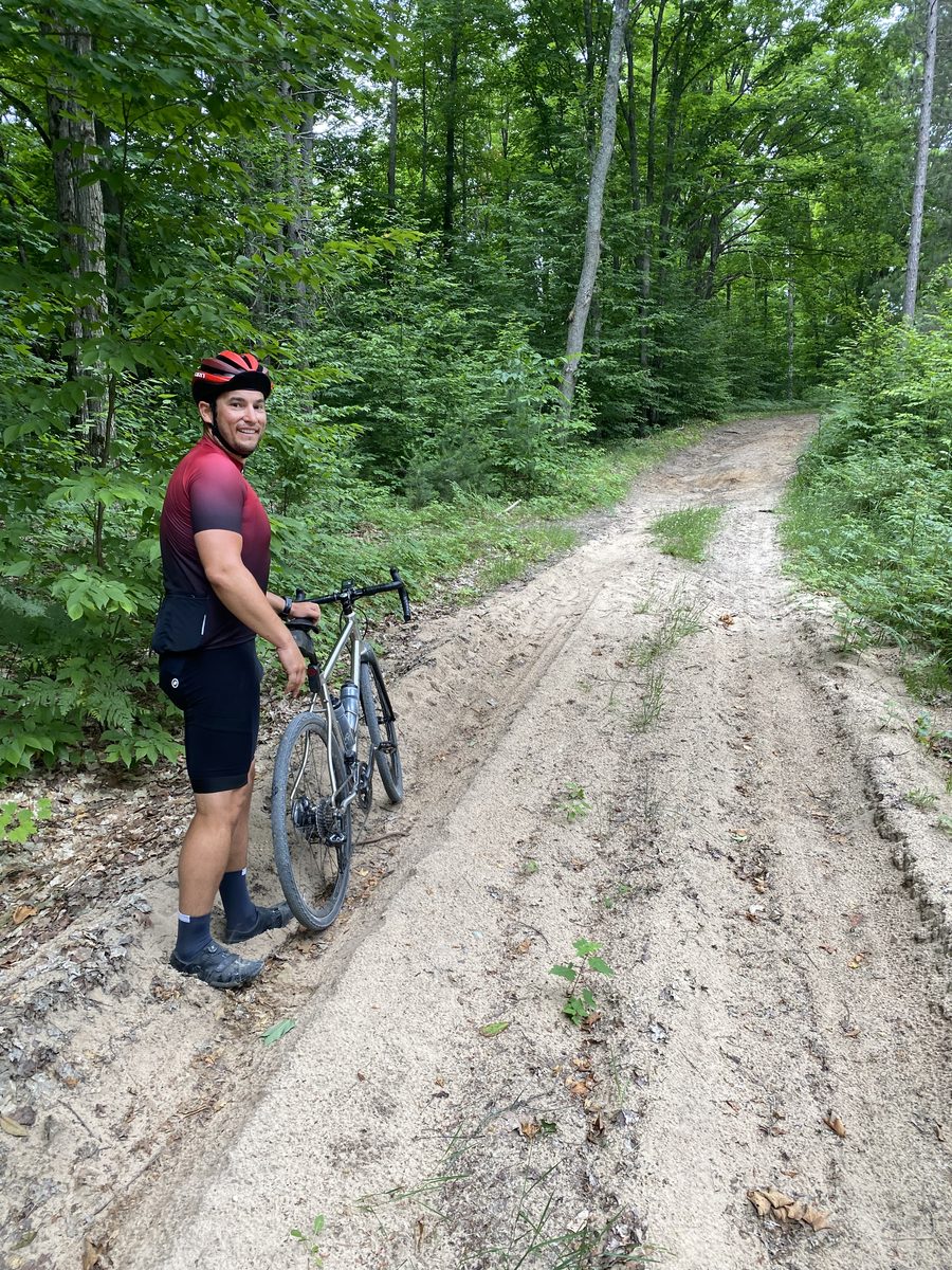 Rider on a forest trail